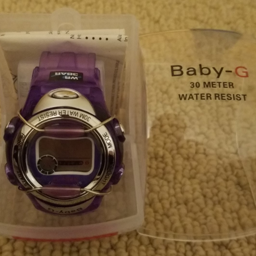 Purple Baby G Water Resistant Watch